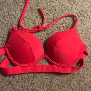 Coral bikini top